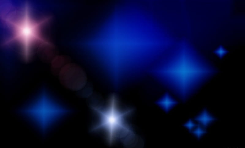 Northern Lights, stars, pretty, bonito, abstract, lights, blue, HD wallpaper