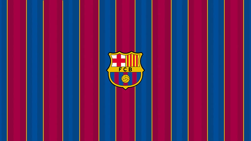Crest Emblem Logo Soccer Symbol Dark Blue Pink Lines FC Barcelona, HD wallpaper