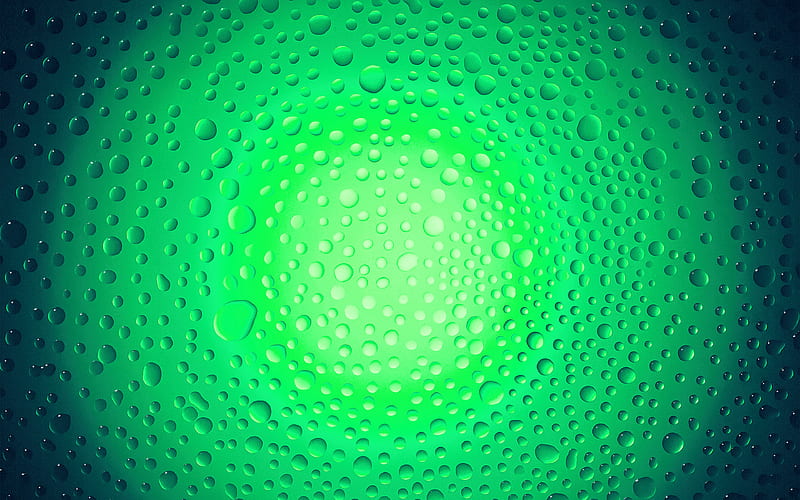 dark, water, rain, green, bubble, pattern, background, HD wallpaper