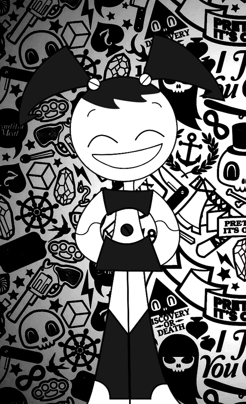 Black Jenny Smile, black, dark, light, mlaatr, smile, wakeman, white, xj9, HD phone wallpaper