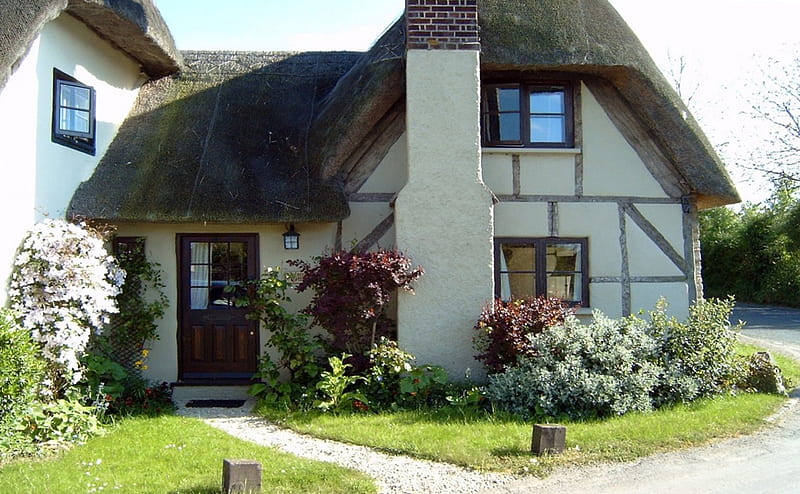 Oxfordshire cottage, village, stanton, cottage, oxfordshire, HD wallpaper