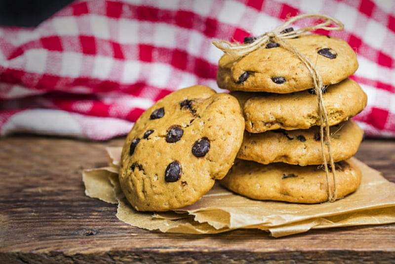 Chocolate Chip Cookies, Napkin, Cookies, Food, Chocolate, Delicious, HD wallpaper