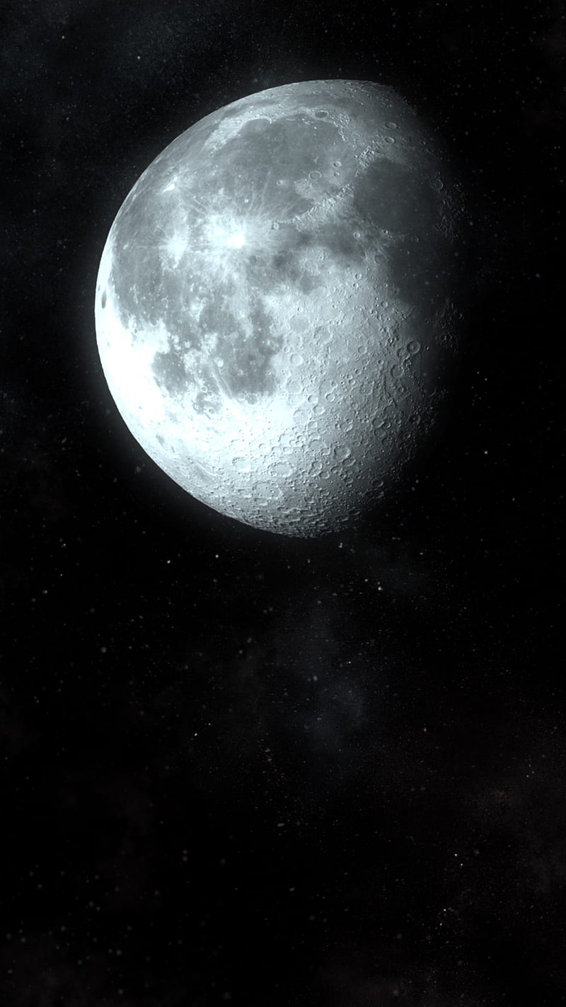 Moon, amoled, dark, earth, planet, sky, skyland, space, star, white, HD ...