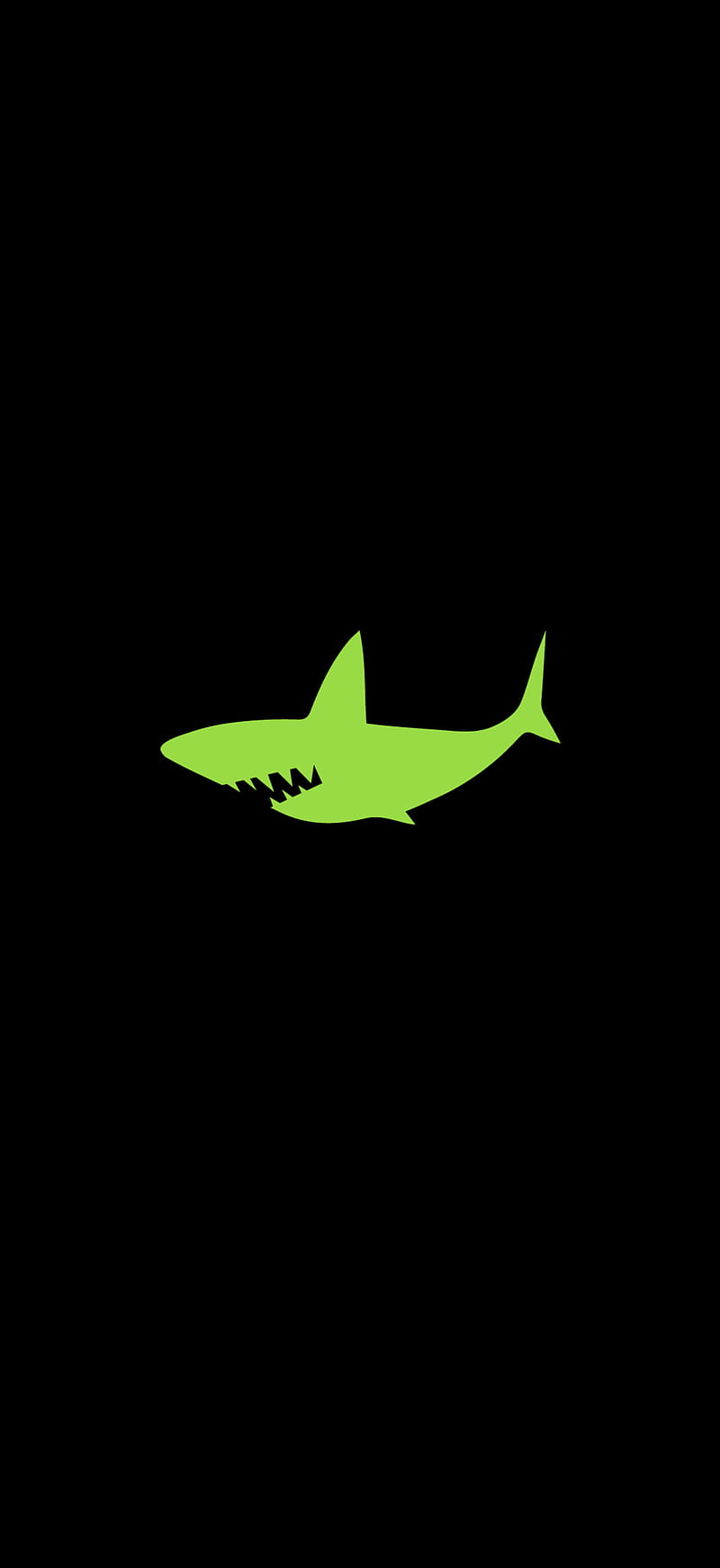 Green Shark, black, iphone, logo, HD phone wallpaper
