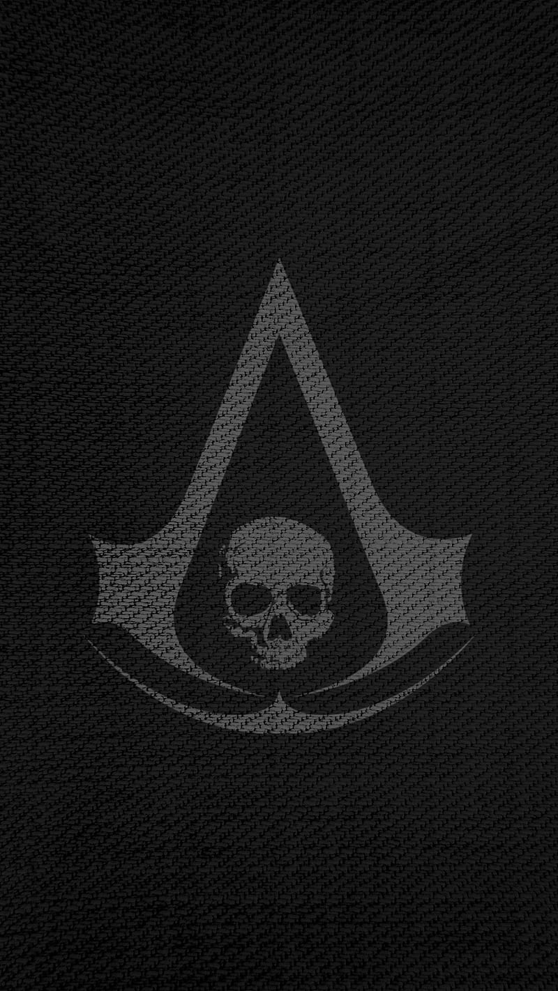 AC Black Flag Logo, ac4, assassins creed, black flag, HD phone wallpaper