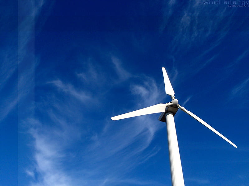 Wind Energy, new, wind, blue, energy, HD wallpaper
