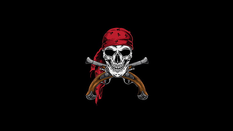 Pirate Skull , pirate, skull, artist, artwork, digital-art, HD wallpaper
