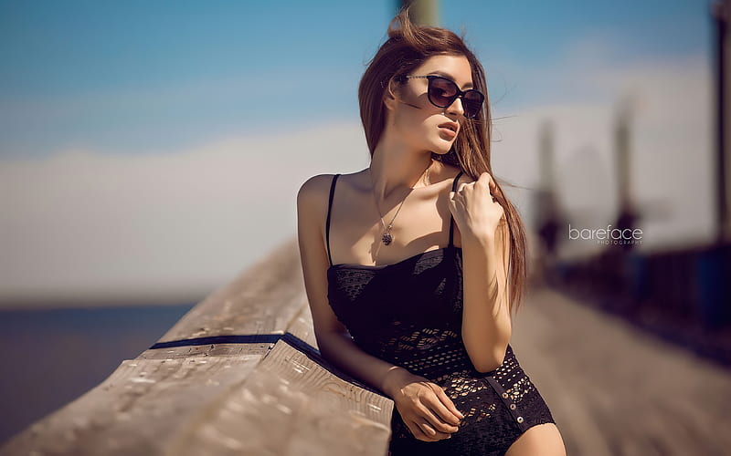 Model Outdoor Sunglasses , girls, model, HD wallpaper