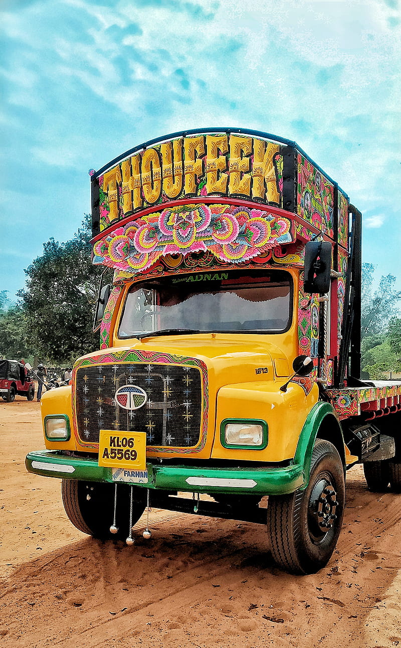 Kerala lorry, man, se1613, tata, truck, trucks, HD phone wallpaper