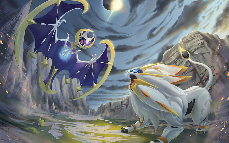 LUNALA vs SOLGALEO  Gen 7 Legendary Pokémon Battle 