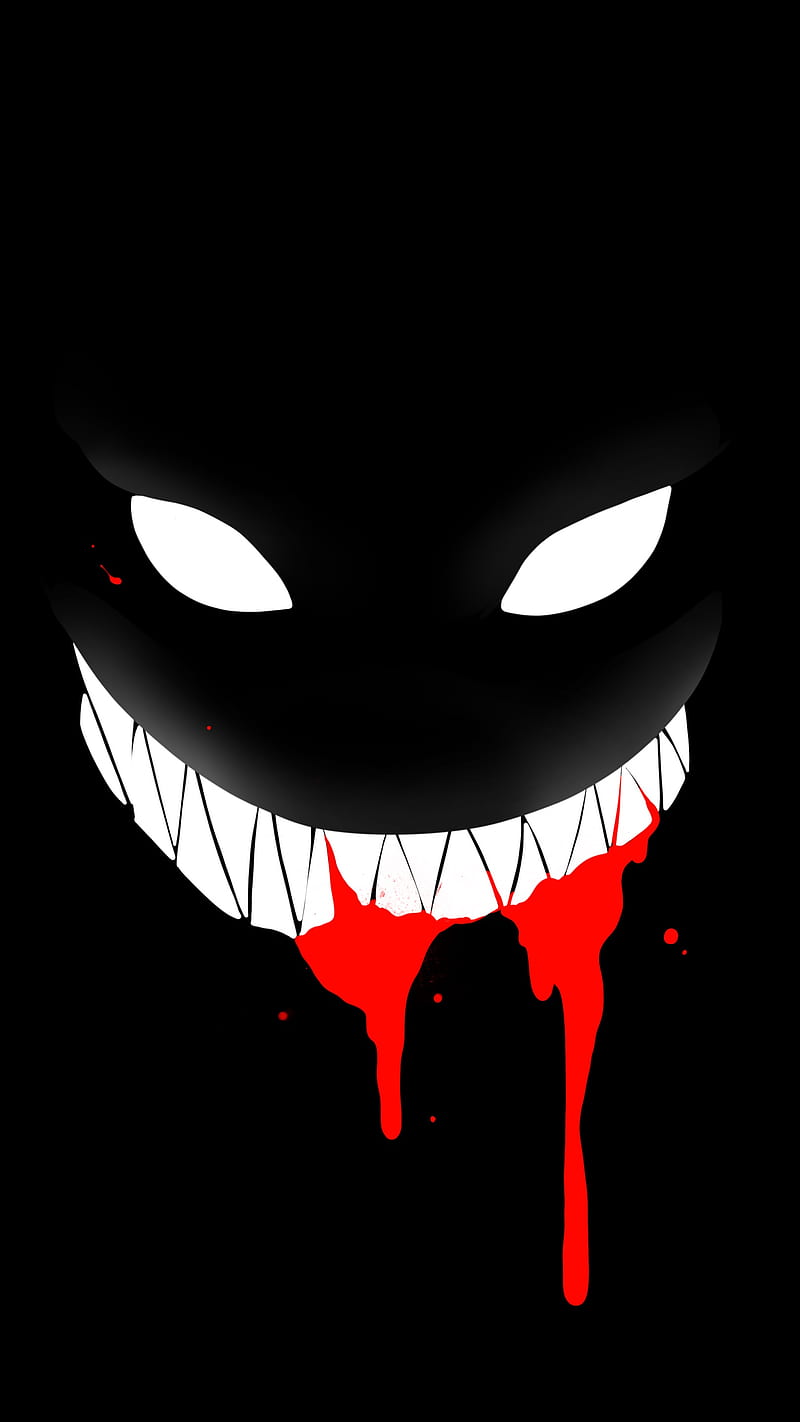 The face black, blood, emoji, eyes, red, smile, HD phone wallpaper | Peakpx