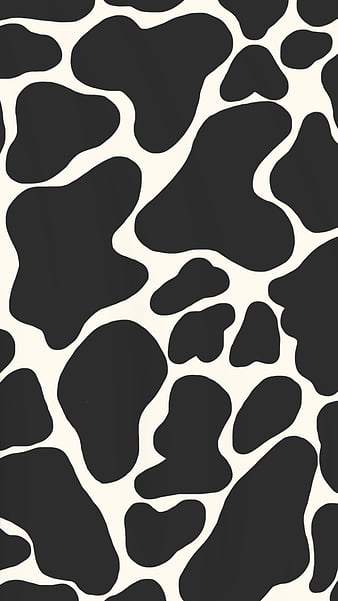 Cow print, black, white, HD phone wallpaper