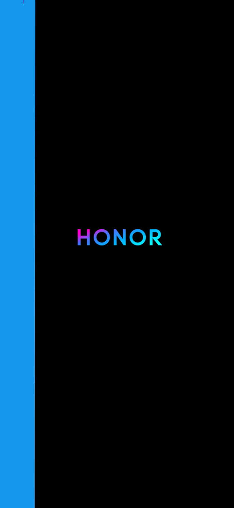 Honor Logo, amoled, black, blue, edge huawei, patterns, simple, HD phone wallpaper