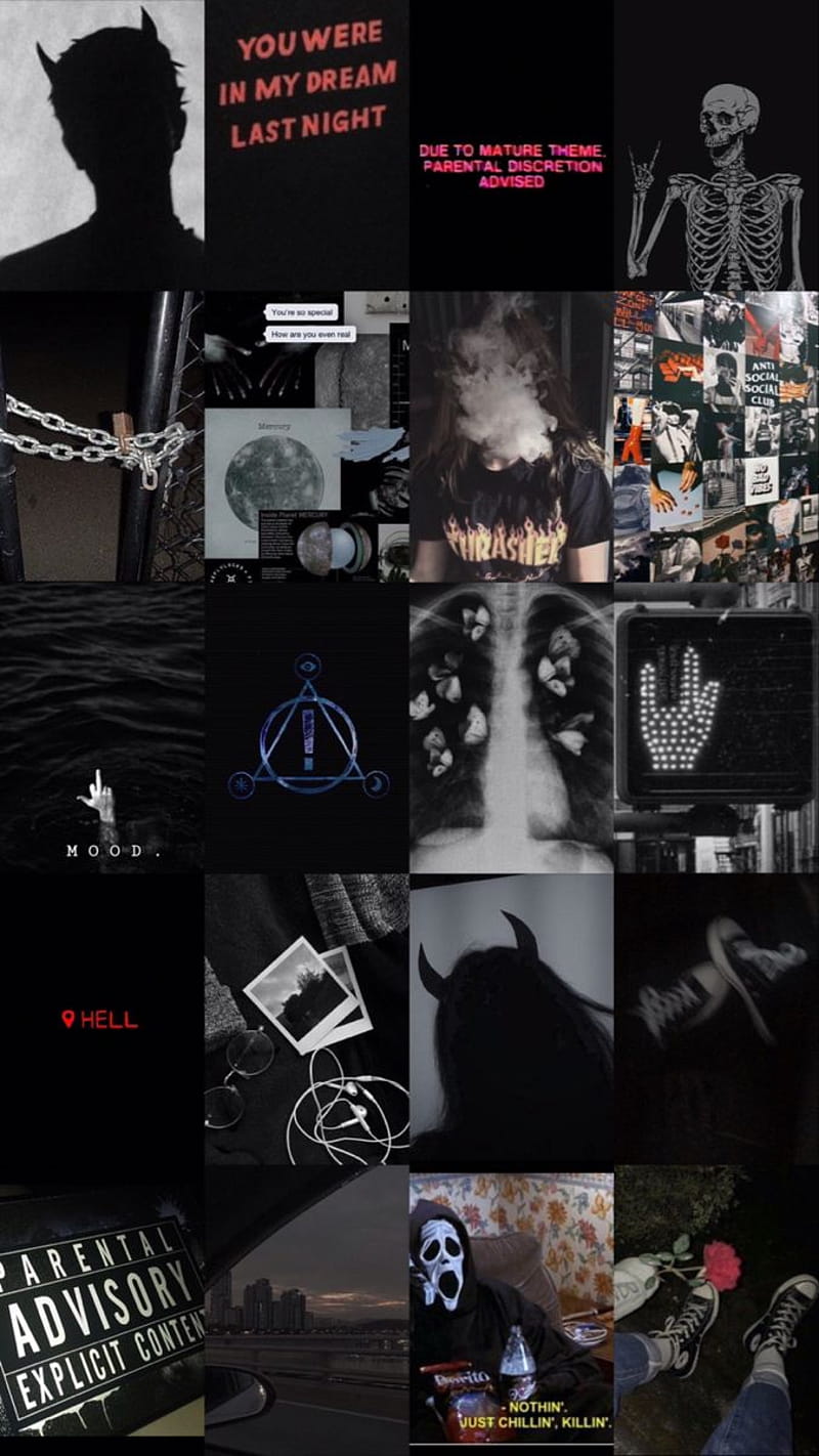 Dark Grunge Collage. Halloween iphone, Aesthetic iphone , Phone, Sad Grunge Tumblr, HD phone wallpaper
