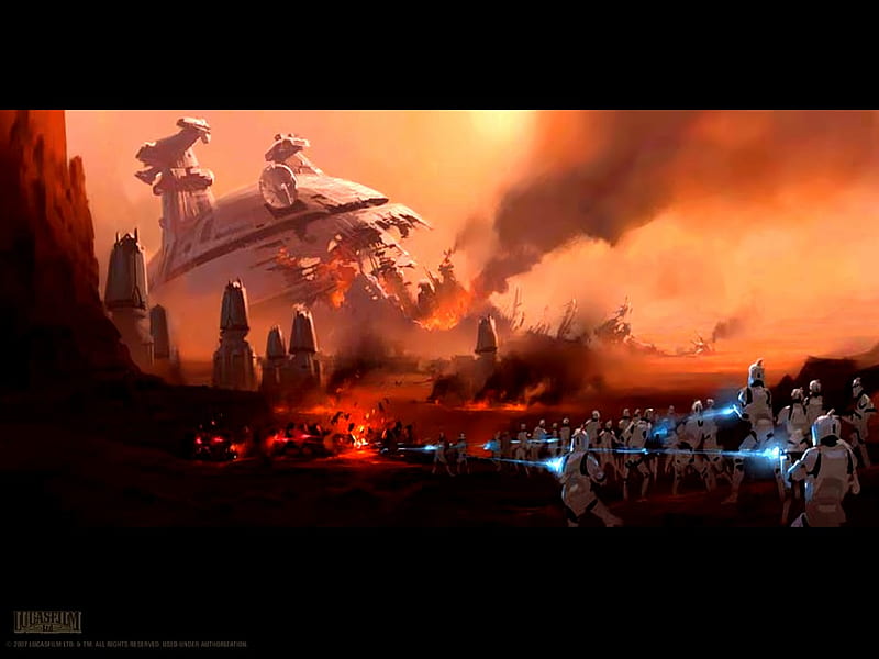 Star Wars: Attack of the clones, motion , action, star wars, attack of the clones, cinema, artwork, adventure, george lucas, fantasy, battle, movies, HD wallpaper