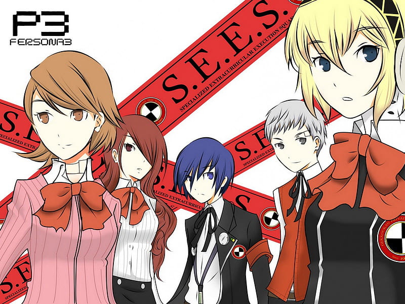 persona 3 team, minato, blond, mitsuru, red hair, brunette, short hair, aigis, yukari, long hair, akihiko, persona 3, HD wallpaper