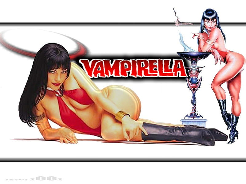 Vampirella, vampires, comics, HD wallpaper