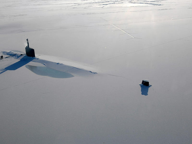 military submarine submarine under ice-Modern Military, HD wallpaper