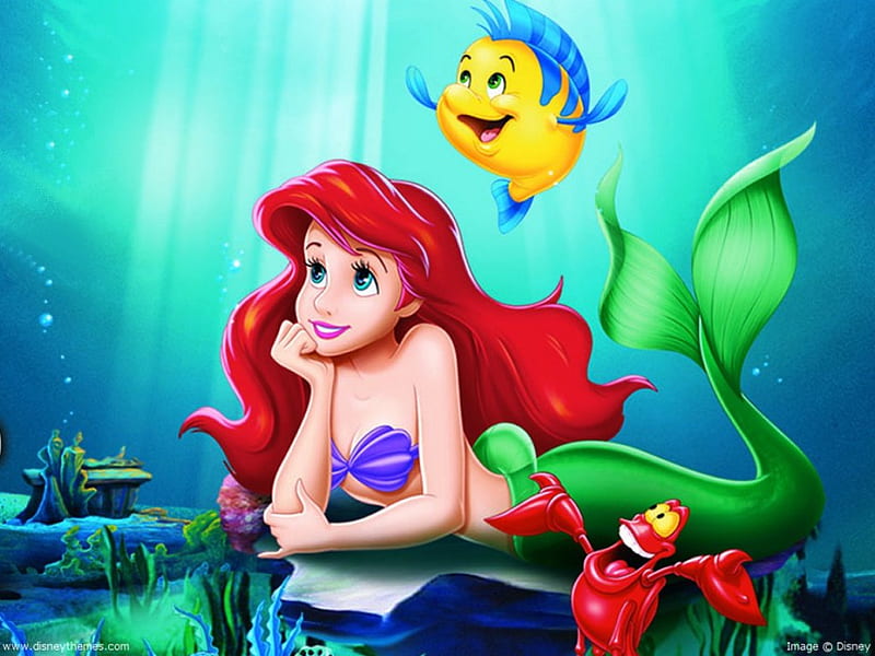 The Little Mermaid, cartoons, walt disney, mermaid, cartoon, princess, animacion, disney, disney princesses, HD wallpaper