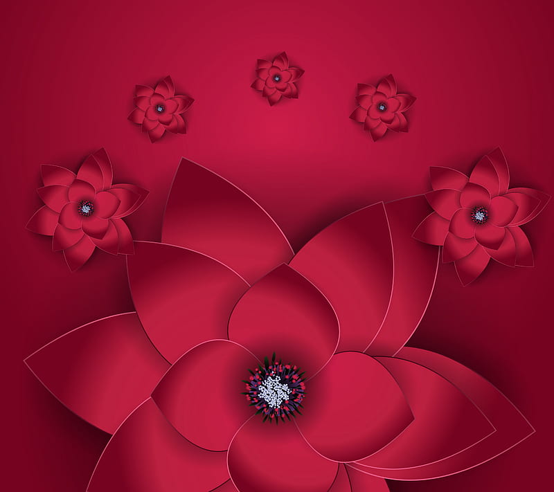 red flower abstract wallpaper