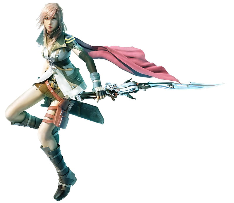 Final Fantasy XIII, fantasy warrior, original, video game girl, video game, armor, lightning, female warrior, final fantasy, sword, HD wallpaper
