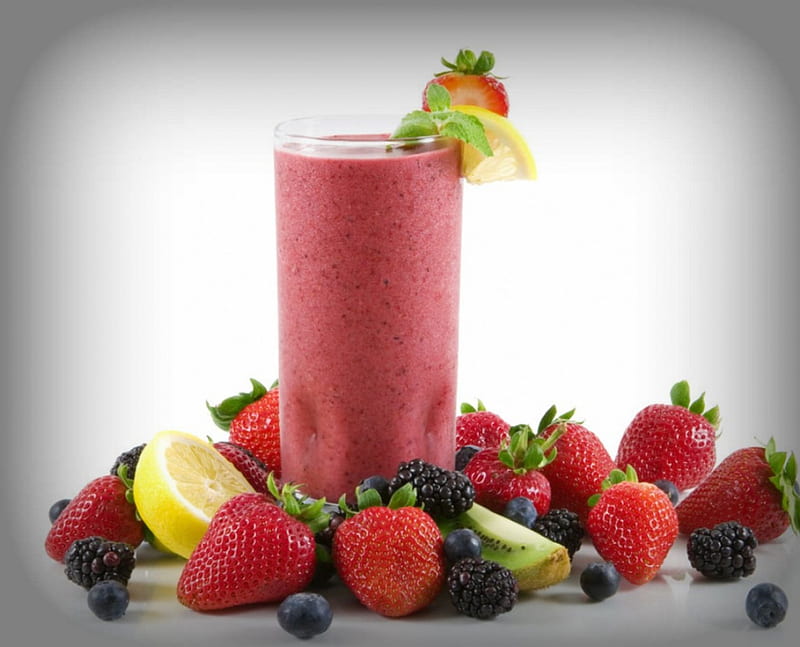 Strawberry Shake, drink, strawberry, food, fruits, HD wallpaper
