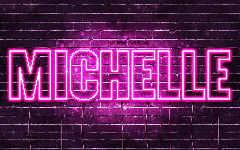 Michelle con nombres, nombres femeninos, nombre michelle, luces de neón  púrpuras, Fondo de pantalla HD | Peakpx