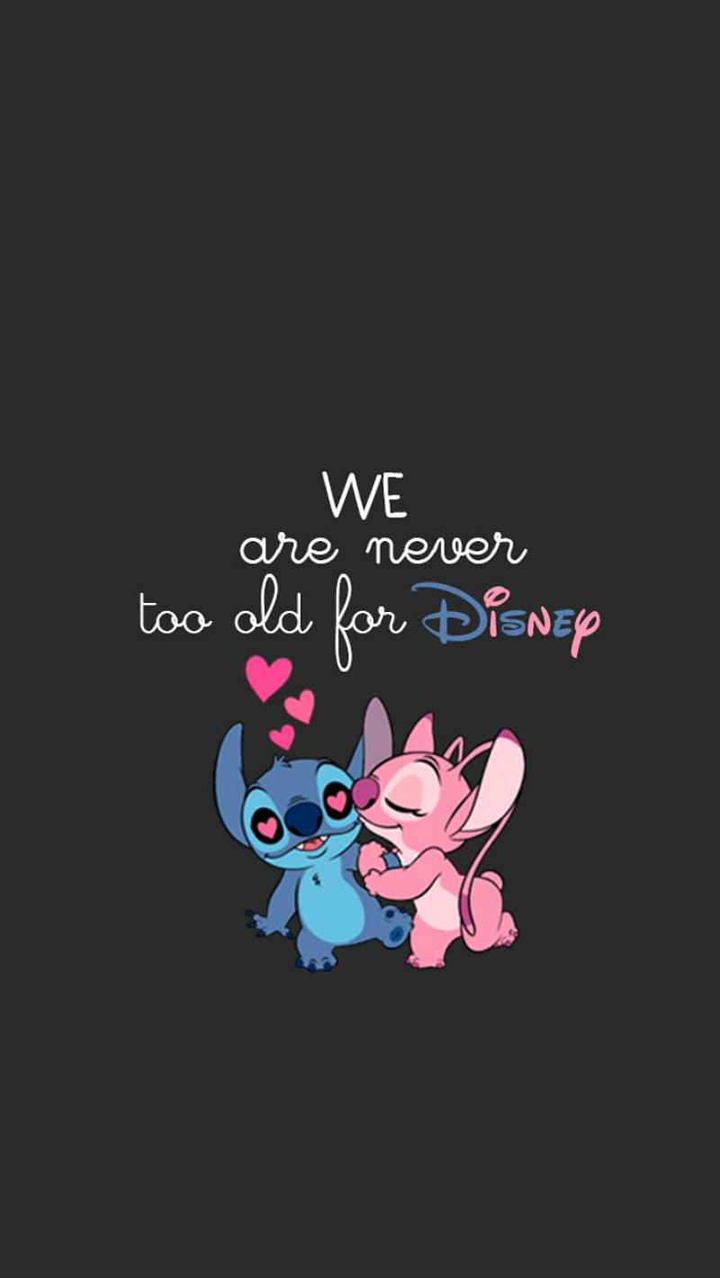 Disney, never too old, stich, HD phone wallpaper
