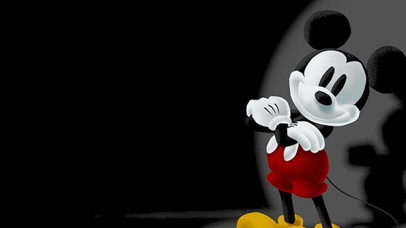 Mickey In Black Background Disney, HD wallpaper | Peakpx