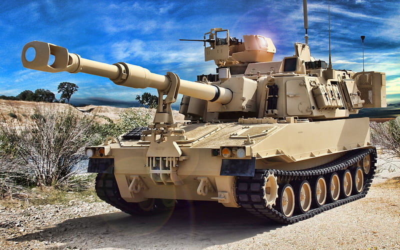 M109 howitzer, 155mm Self-Propelled Howitzer, M109A6, US military equipment, US Army, HD wallpaper