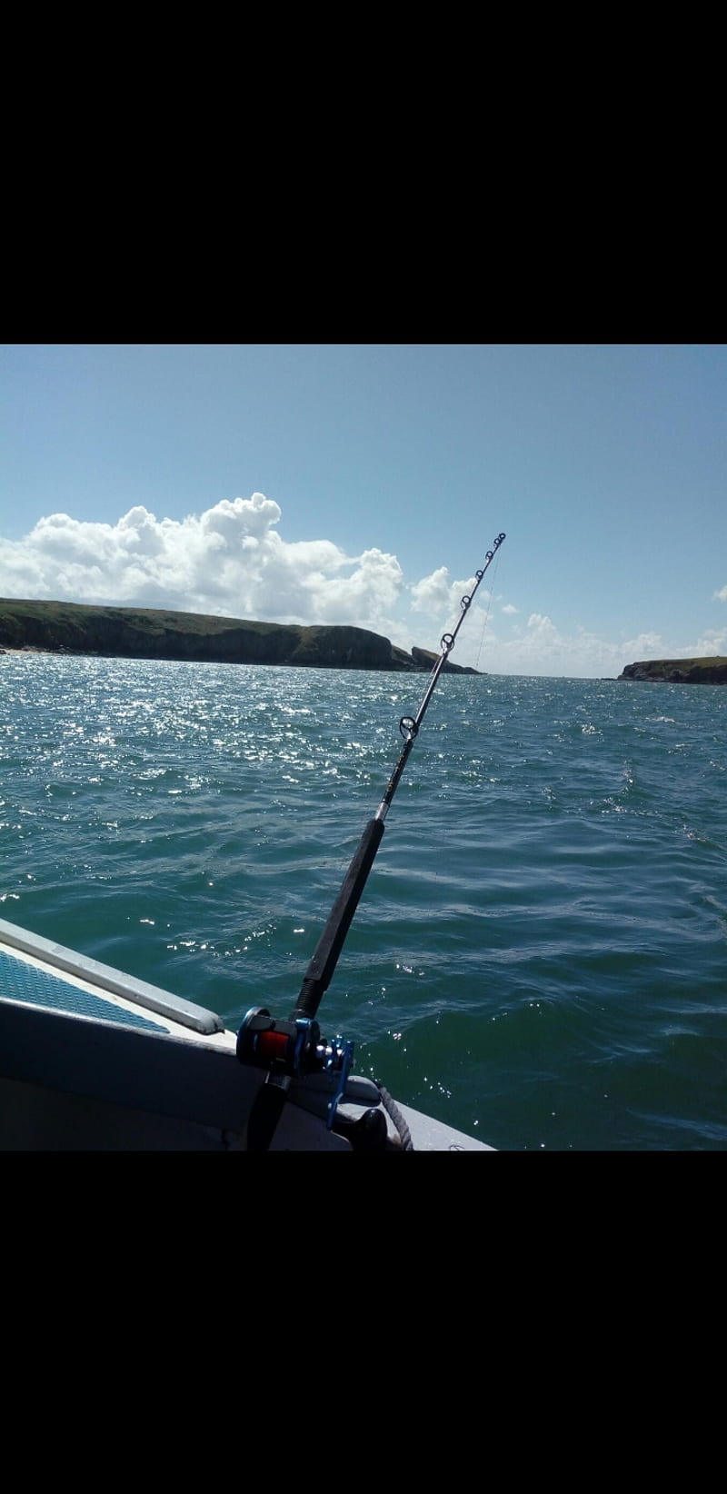 Fishing At The Sea, ocean, boat, rod, nature, graphy, fish, wales, HD phone wallpaper