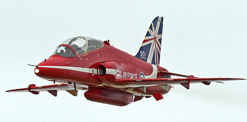 Britians Red Arrow Precision Team, Aircraft, British, Show, Red Arrow, HD wallpaper