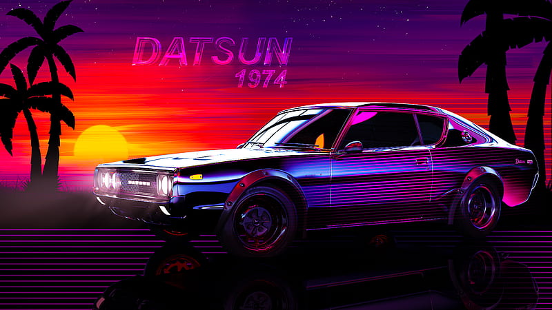 Datsun, Artistic, Car, Retro, HD wallpaper