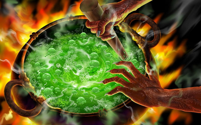 Magic potion-Halloween Illustration Design, HD wallpaper