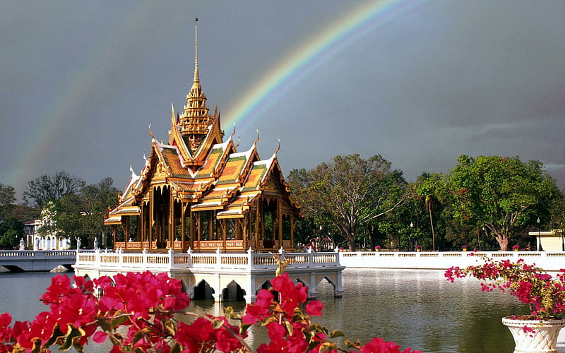 Thailand royal summer palace, HD wallpaper
