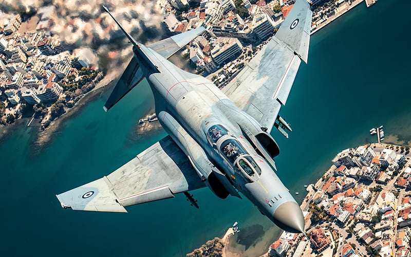 McDonnell Douglas F-4 Phantom II, Greek military aircraft, F-4, fighter bomber, Greek Air Force, Hellenic Air Force, Greece, HD wallpaper