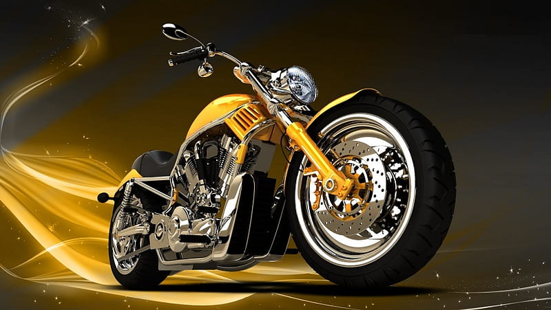 HD the golden bike wallpapers | Peakpx