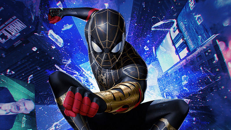 Spider-man no way home traje negro, Fondo de pantalla HD | Peakpx