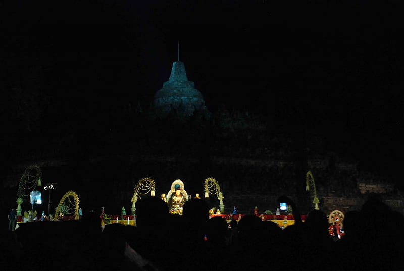 Waisak (Vesak) Day at Borobudur temple, Borobudur, Buddhist, Buddhism, Indonesia, temple, religion, Buddha, Java, HD wallpaper