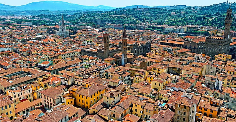 Firenze-Florence_Italy, Italia, Italy, Architecture, ruins, old, monument, city, landscapes, village, color, river, Medieval, hills, ancient, view, houses, town, sky, trees, panorama, building, Florence, antique, Firenze, castle, HD wallpaper