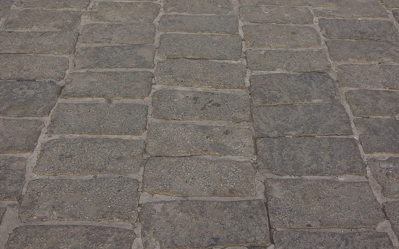Grey stone pavement, floor, gris, mortar, stone floor, tiles, HD wallpaper