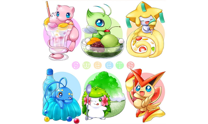 PokeFood, cake, pretty, pokemon, adorable, sweet, fruit, nice, yummy, anime, jelly, delicious, lovely, ice cream, food, cute, kawaii, taste, jello, snack, HD wallpaper