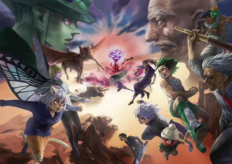 Hunter x Hunter, gon, netero, meruem, neferepitou, pitou, ants, chimera ant arc, killua, HD wallpaper