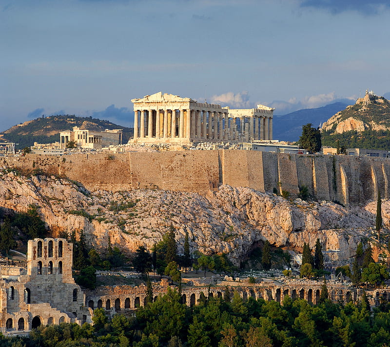 Athens, ancient, greece, greek, temple, HD wallpaper