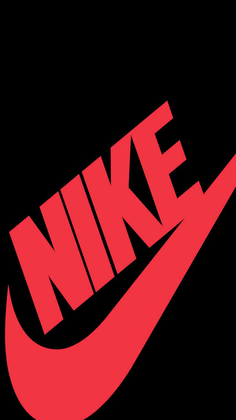 Nike, black, cool nike, nikerocks, red, swoosh, HD phone wallpaper