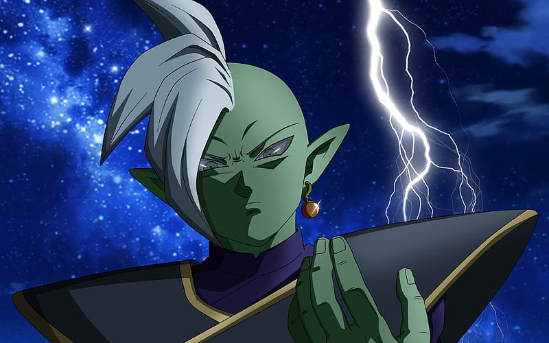 Zamasu, night, artwork, Dragon Ball Super, lightings, DBS, Dragon Ball, HD wallpaper