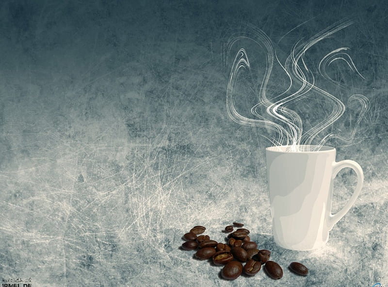 Good Morning, 3d, coffee, hot, cup, steam, HD wallpaper | Peakpx