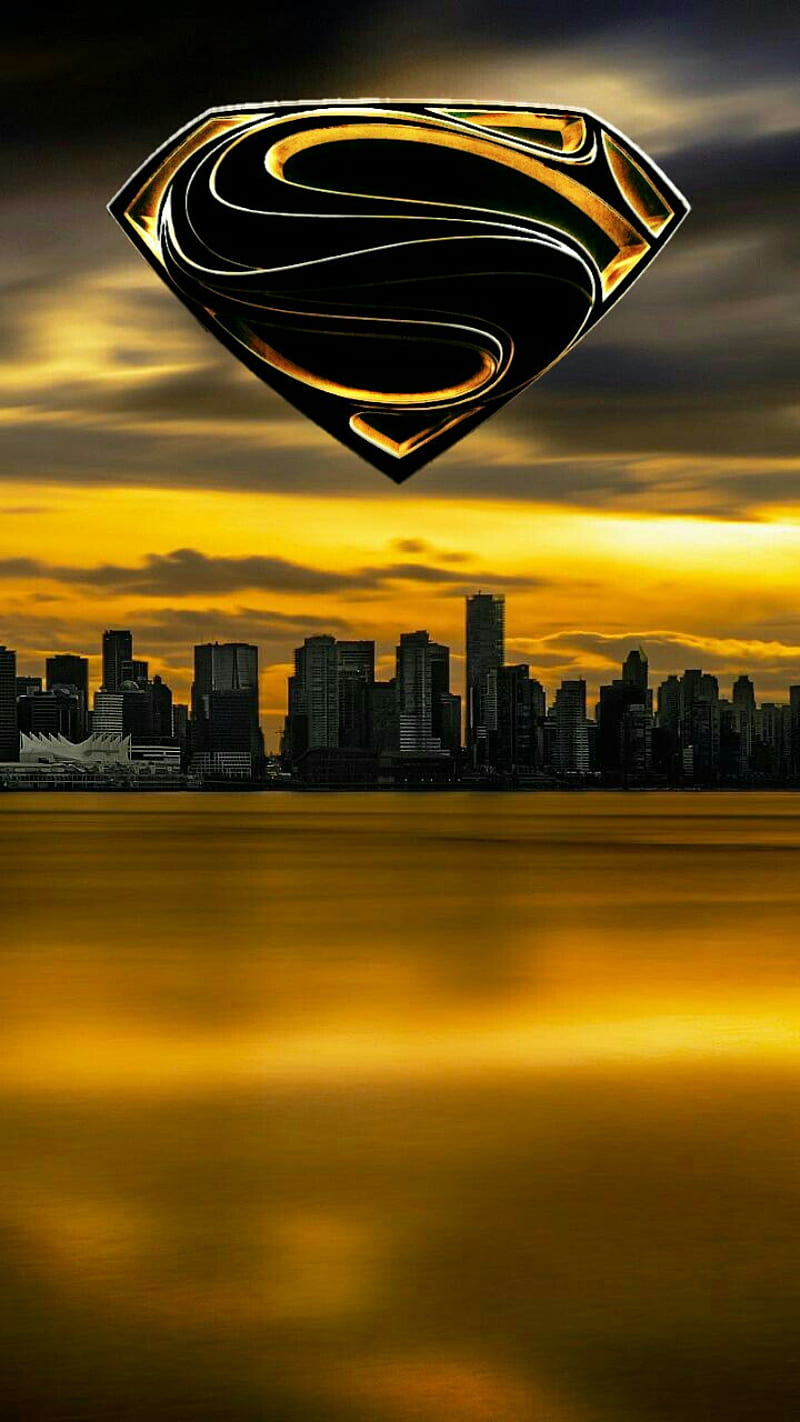 A Golden Tomorrow, dc, gold, justice league, man of steel, superman, superman logo, superman shield, wonder woman, HD phone wallpaper