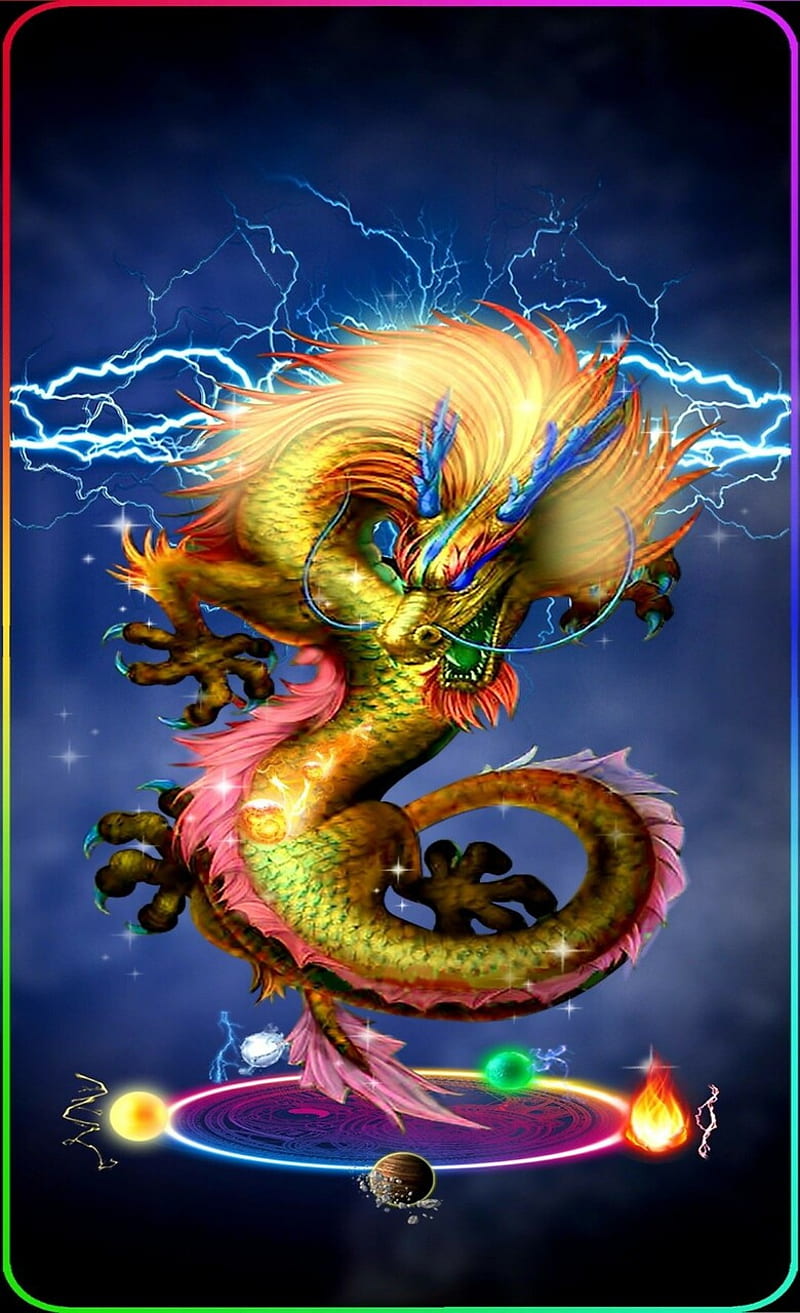 Dragon, animal, elements, gold dragon, tatoo, HD phone wallpaper