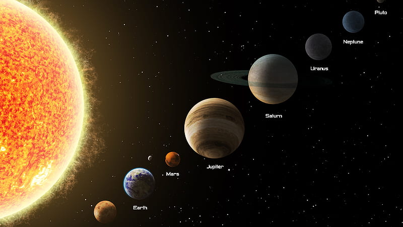 solar system, sun, mars, earth, jupiter, neptune, uranus, Space, HD wallpaper